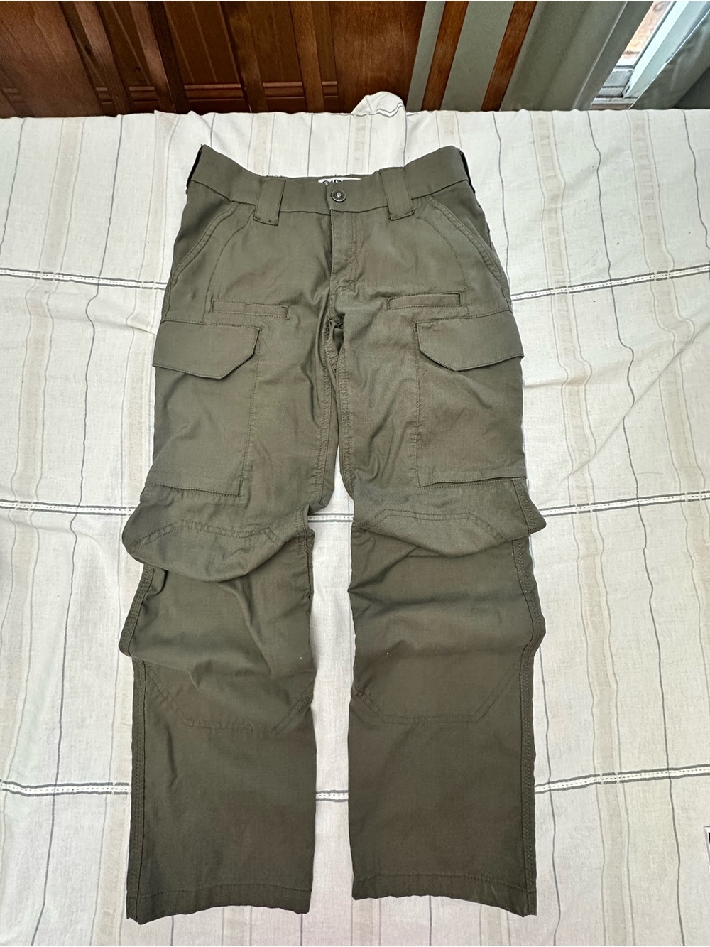 Olive Green Cargo Trousers for Women - Utility Pocket Style